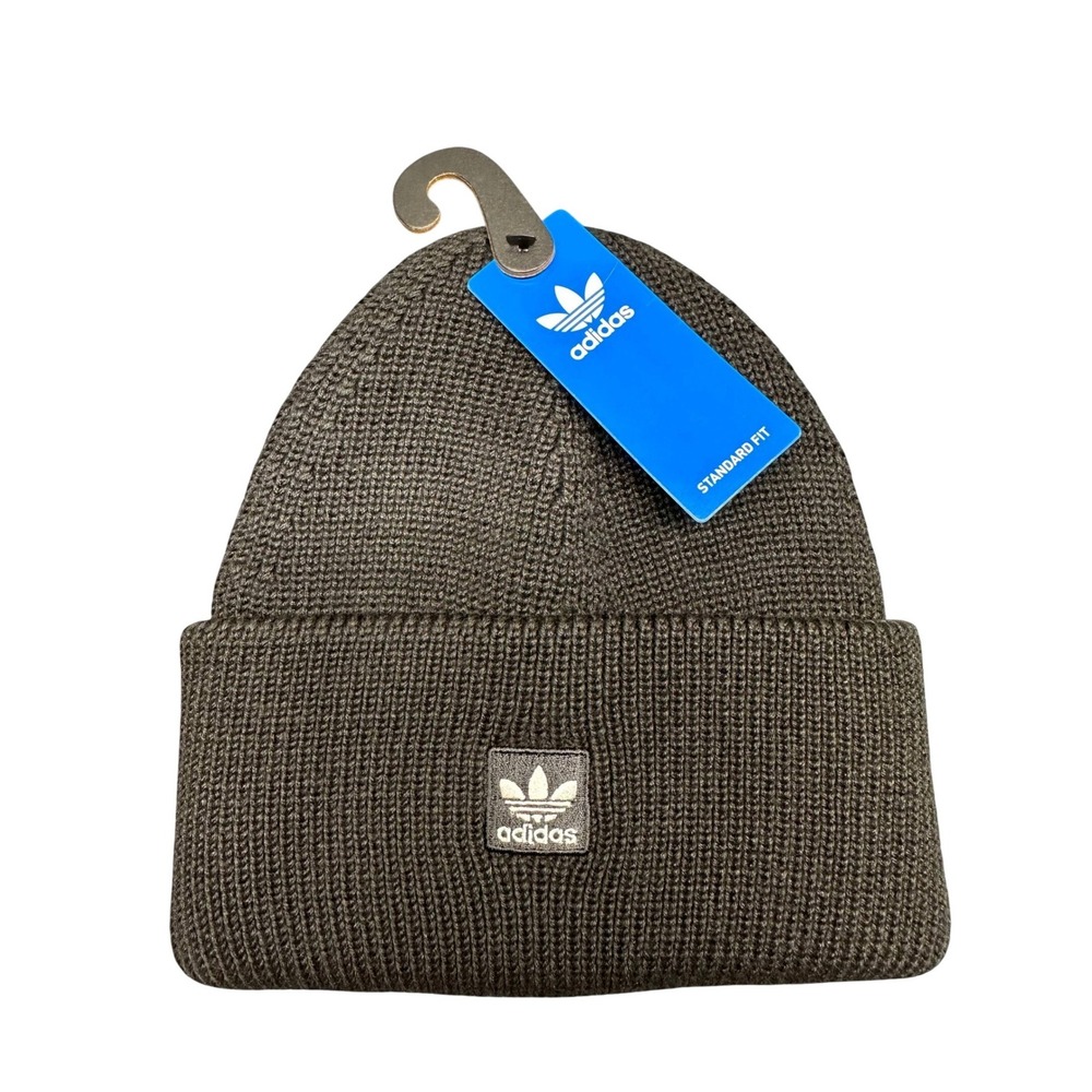 Adidas Originals Unisex Terrace Beanie Black White Trefoil Knit Hat IV3049 NEW